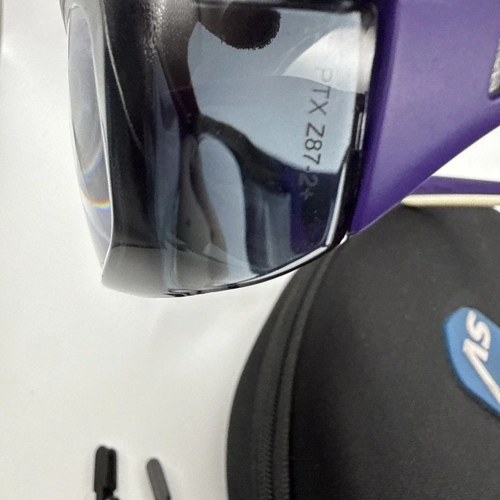 Pentax ZT200 Purple/Black Safety Glasses, Neck Hangers & Travel Case Z87-2+